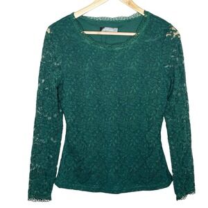 Green Lace Top Womens Size Small Forest Fairy Whimsigoth Dark Romantic